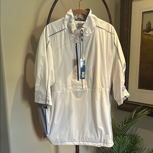 Antigua White Windbreaker Jacket